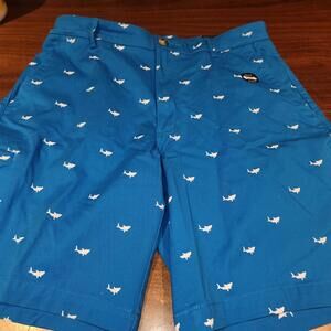 NEW W/ Tags Boca Classics Mens  Shorts Allover Print Sharks Size 32, Golf